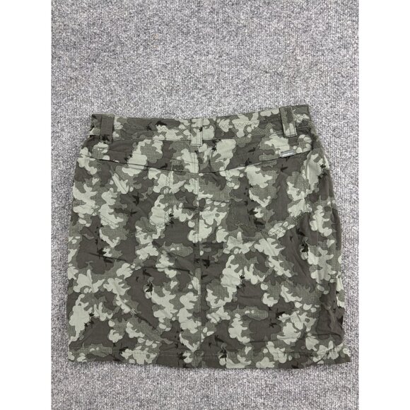 Eddie Bauer Skirt Womens 4 Green Camouflage Short Zip Pockets Casual Outdoor - Picture 5 of 5